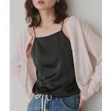 ブラック | 【2026SS新作】シルキーサテンキャミソール | ad thie