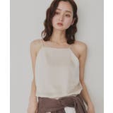 ベージュ | 【2026SS新作】シルキーサテンキャミソール | ad thie
