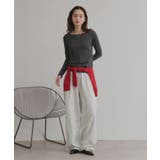 【2026SS新作】アソート ボートネック スクエアネック リブトップス | ad thie | 詳細画像46 