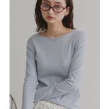 ライトブルー×ボートネック | 【2026SS新作】アソート ボートネック スクエアネック リブトップス | ad thie