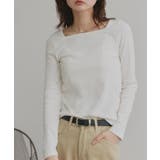 オフホワイト×スクエアネック | 【2026SS新作】アソート ボートネック スクエアネック リブトップス | ad thie