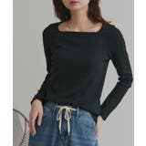 ブラック×スクエアネック | 【2026SS新作】アソート ボートネック スクエアネック リブトップス | ad thie