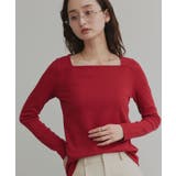 レッド×スクエアネック | 【2026SS新作】アソート ボートネック スクエアネック リブトップス | ad thie