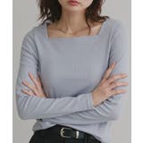 ライトブルー×スクエアネック | 【2026SS新作】アソート ボートネック スクエアネック リブトップス | ad thie