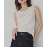 【2026SS新作】アソート クルーネックレースタンクトップ | ad thie | 詳細画像15 