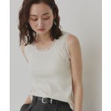 【2026SS新作】アソート クルーネックレースタンクトップ | ad thie | 詳細画像5 