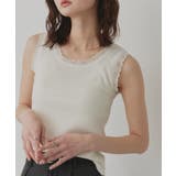 【2026SS新作】アソート クルーネックレースタンクトップ | ad thie | 詳細画像6 