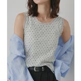 オートミール×花柄 | 【2026SS新作】アソート クルーネックレースタンクトップ | ad thie