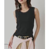 ブラック | 【2026SS新作】アソート クルーネックレースタンクトップ | ad thie