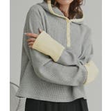 【2026SS新作】バイカラーワッフルパーカー | ad thie | 詳細画像10 