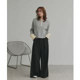 【2026SS新作】バイカラーワッフルパーカー | ad thie | 詳細画像7 