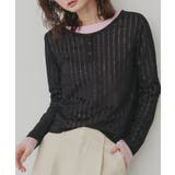 ブラック | 【2026SS新作】シアーリブヘンリーネックトップス | ad thie