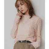 オフホワイト×ピンク | 【2026SS新作】リバーシブルプチハイネックレーストップス | ad thie