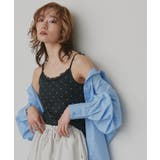 【2026SS新作】カップ付きネックレースドットキャミソール | ad thie | 詳細画像6