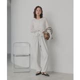 【2026SS新作】小花柄透かし編みニットカーディガン リブキャミソールセット | ad thie | 詳細画像14 