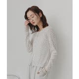 【2026SS新作】小花柄透かし編みニットカーディガン リブキャミソールセット | ad thie | 詳細画像16 