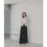 【2026SS新作】小花柄透かし編みニットカーディガン リブキャミソールセット | ad thie | 詳細画像2 