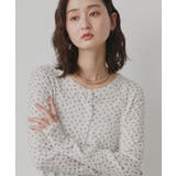 【2026SS新作】小花柄透かし編みニットカーディガン リブキャミソールセット | ad thie | 詳細画像9 