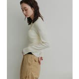 【2026SS新作】ダブルカラーポロニットトップス | ad thie | 詳細画像15 