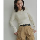 【2026SS新作】ダブルカラーポロニットトップス | ad thie | 詳細画像17 