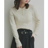 【2026SS新作】ダブルカラーポロニットトップス | ad thie | 詳細画像23 