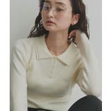 【2026SS新作】ダブルカラーポロニットトップス | ad thie | 詳細画像25 