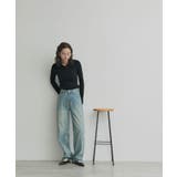 【2026SS新作】ダブルカラーポロニットトップス | ad thie | 詳細画像3 