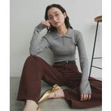 【2026SS新作】ダブルカラーポロニットトップス | ad thie | 詳細画像30 