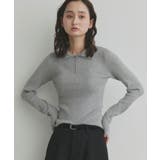 【2026SS新作】ダブルカラーポロニットトップス | ad thie | 詳細画像35 