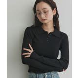 【2026SS新作】ダブルカラーポロニットトップス | ad thie | 詳細画像4 