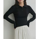 【2026SS新作】ダブルカラーポロニットトップス | ad thie | 詳細画像8 