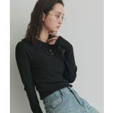 ブラック | 【2026SS新作】ダブルカラーポロニットトップス | ad thie