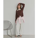 【2026SS新作】バイカラーポロニットカーディガン | ad thie | 詳細画像23 