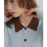 【2026SS新作】バイカラーポロニットカーディガン | ad thie | 詳細画像43 