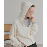 アイボリー | 【2026SS新作】フーディーニットプルオーバー | ad thie