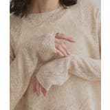 【2026SS新作】透かし柄編みラメニットトップス | ad thie | 詳細画像12 