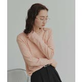 【2026SS新作】透かし柄編みラメニットトップス | ad thie | 詳細画像17 