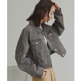 ブラック | 【2026SS新作】ショート丈ヴィンテージデニムジャケット | ad thie