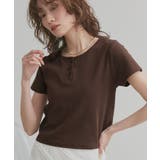 ブラウン | 【2026SS新作】ヘンリーネック フライスコンパクトTシャツ | ad thie