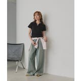 【2026SS新作】サイドギャザー フライスコンパクトスキッパーTシャツ | ad thie | 詳細画像9 