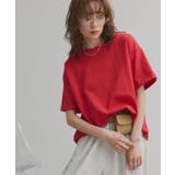 レッド | 【2026SS新作】ロールアップスリーブTシャツ | ad thie