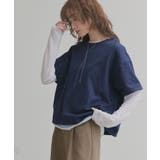 ネイビー×ラメ | 【2026SS新作】ロールアップスリーブTシャツ | ad thie