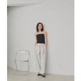 【2026SS新作】CICA配合 アシメストラップ カップ付きリブキャミソール | ad thie | 詳細画像13 