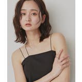 【2026SS新作】CICA配合 アシメストラップ カップ付きリブキャミソール | ad thie | 詳細画像16 