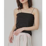 【2026SS新作】CICA配合 アシメストラップ カップ付きリブキャミソール | ad thie | 詳細画像21 