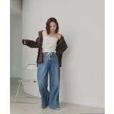 【2026SS新作】CICA配合 アシメストラップ カップ付きリブキャミソール | ad thie | 詳細画像3 