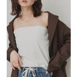 【2026SS新作】CICA配合 アシメストラップ カップ付きリブキャミソール | ad thie | 詳細画像5 