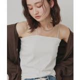 【2026SS新作】CICA配合 アシメストラップ カップ付きリブキャミソール | ad thie | 詳細画像6 