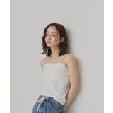 【2026SS新作】CICA配合 アシメストラップ カップ付きリブキャミソール | ad thie | 詳細画像7 