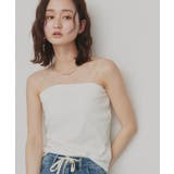 【2026SS新作】CICA配合 アシメストラップ カップ付きリブキャミソール | ad thie | 詳細画像8 